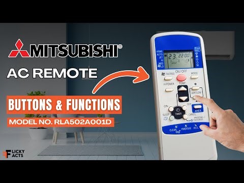 Mitsubishi AC Remote Buttons & Functions (Model No: RLA502A001D) | Heat Pump Remote Guide