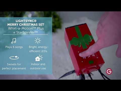 LIGHTSYNC® MERRY CHRISTMAS SET Whirl-a-Motion™ Plus + StarSpinner™