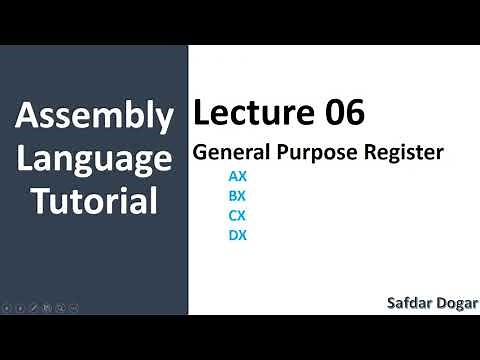 General Purpose Register in Assembly Language| AX Register | BX Register| CX Register | DX Register