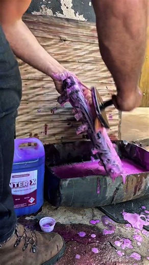 Why This Pink Liquid Makes Old Radiators Look New #shorts #MechanicLife #satisfyingfix #restoration