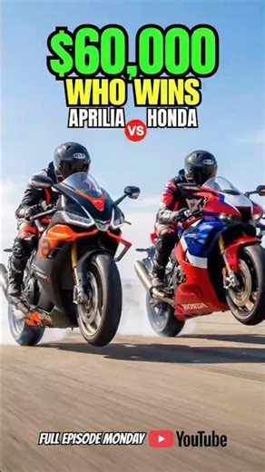 $60,000 Superbike Drag Race: RSV4 vs Fireblade! 🚦 #Shorts