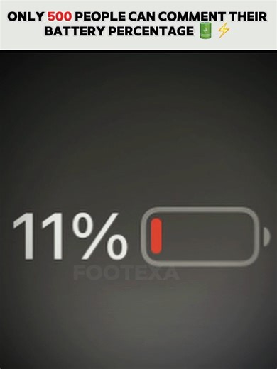 Comment Your Battery Percentage 🔥 #football