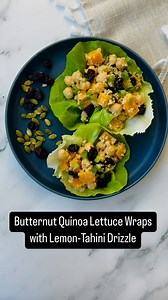 34 reactions | Enjoy these delicious Butternut Quinoa Lettuce Wraps...