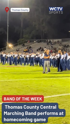 🎶WCTV is excited to announce the Thomas County Central Marching Band as the Band of the Week!🎶 Each Football Friday Night, WCTV is highlighting a local band. Watch more of their performance here: https://www.wctv.tv/2025/10/18/wctv-band-week-thomas-county-central-marching-band-performs-homecoming-game/ | WCTV.tv