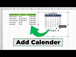 How to Add Calendar in Excel (Easy and Quick)