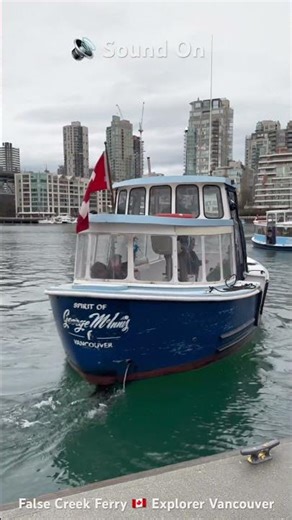 🇨🇦 False Creek Ferry Ride 🚤 Real sounds of Vancouver 🇨🇦