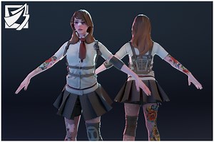 3D Stylized Girl | 3D Humanoids | Unity Asset Store