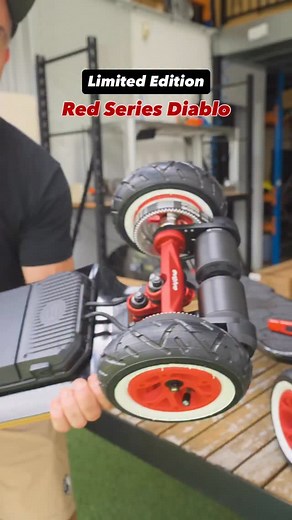 2.9K views · 825 reactions | The Diablo Red Series is here. Bamboo or Carbon, each build gets the full treatment: red SuperCarve 2 trucks, red Surge hubs, 66T CNC Gears, and matching red Phaze remote. Dial your LED’s to red on either of these and this thing lights up in a whole new way. . Limited numbers. Live 9am local time in USA and Australia on Thursday. . . . . #electric #skateboard #skate #esk8 #red #custom | Evolve Skateboards | Facebook
