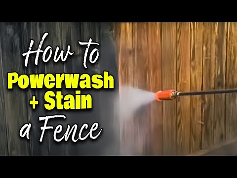 How To Powerwash & Stain A Fence. Tips staining or painting a fence.