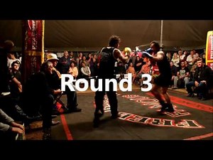 Tony Changyu Tseng fights local - Outback Fight Club - Cunnamulla 2016