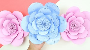 DIY Giant Paper Flower for Decoration | Large Size Paper Rose | Party Decoration Ideas | Easy Paper Craft | EzzyCraftsDIY. #EzzyCraftsDIY #GiantFlower #PaperCraft #GiantRose #PaperRose #PaperFlower #PaperRoses #PaperFlowers #DIY #DIYCrafts #DIYPaperCraft | Ezzy Crafts DIY