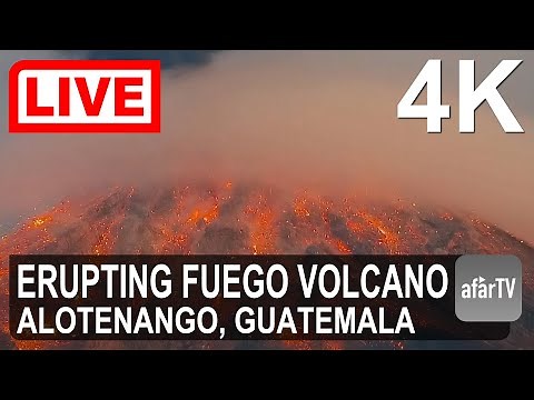 🔴 Live Now: 24/7 Fuego Volcano Eruption in 4K Ultra HD (Guatemala)
