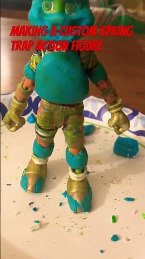 Making a custom spring trap figure #fnaf#filterchallenge #springtrap#williamafton#actionfigure