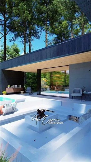 Modern Black House in the Forest