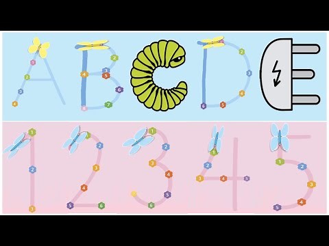 How to Write Letters and Numbers for Children - Learning ABC Writing for Preschool