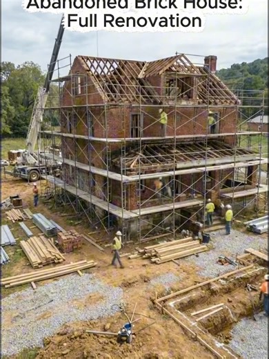 Restoring an Abandoned Brick House #fyp #DIY #epoxy #renovation #satisfying