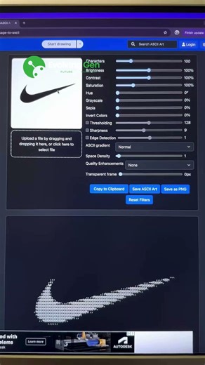 Turn almost any image into ascii art #productivity #ascii #asciiart