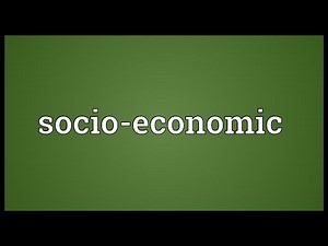 Socio-economic Meaning