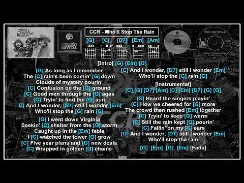 CCR - Who'll Stop the Rain [Jam Track] [Guitar Chords & Lyrics]