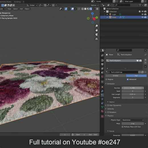 How to make a carpet in Blender