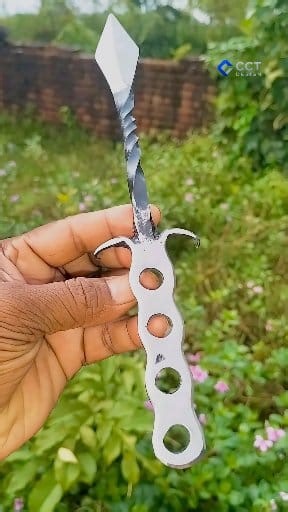 1.8K views | orging a Mini Dagger from Steel by melting a piece of iron and then pressing with hammer   #madebyhand #metalart #forgelife #toolmaking #forging #satisfyingvideo #ironwork #shortvideo #daggerknife #dagger # | CCT Design | Facebook