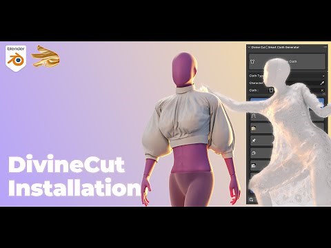Installing DivineCut - Smart Cloth Generator for Blender