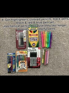 Back to school supplies for middle schoolers!