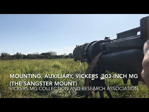 Firing the Vickers machine gun on the Sangster Mount