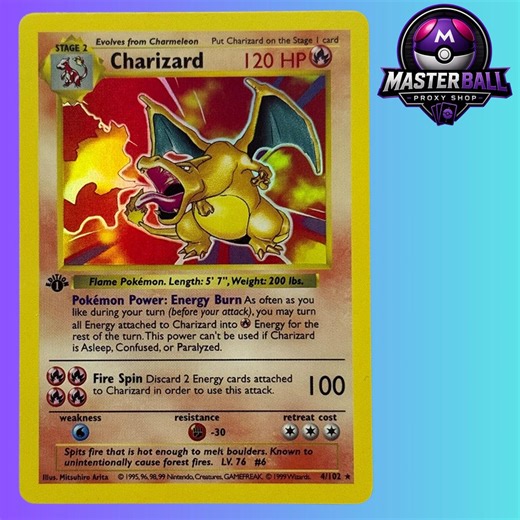 Charizard Blastoise Venusaur Custom Handmade Card, High Quality Holographic 1st Edition, - Etsy