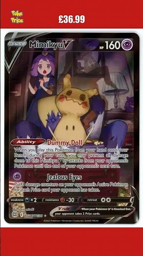 Mimikyu V TG16/TG30 Brilliant Stars Trainer Gallery Pokemon Card