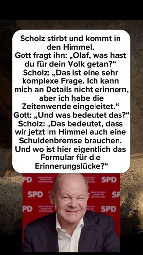 Scholz im Himmel: Zeitenwende mit Erinnerungslücke