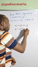 How to solve Simultaneous Equations using elimination method. #simultaneousequations #solvingequations #eliminationmethod #equations #gpadlearnmaths @followers | Gpad Learn Maths