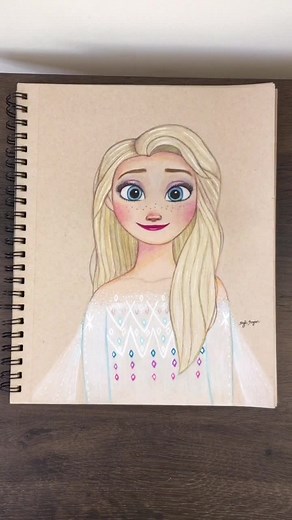 Elsa drawing #frozen #frozen2 #elsa #frozenelsa #intotheunknown #art #artist #artistontiktok #drawing #prismacolor #disneyart #disneyfanart