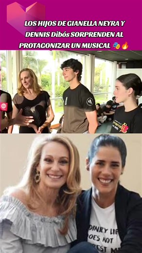 Los hijos de Gianella Neyra y Dennis Dibós en el teatro