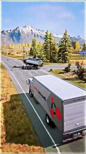 DANGEROUS PASSING Box Truck Wipes Out Car and Tanker! 🚛🤯 Crash Physics