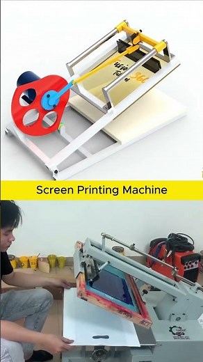 Screen Printing Machine #cad #machine #solidworks #fusion360 #engineering #mechanical #mechanism