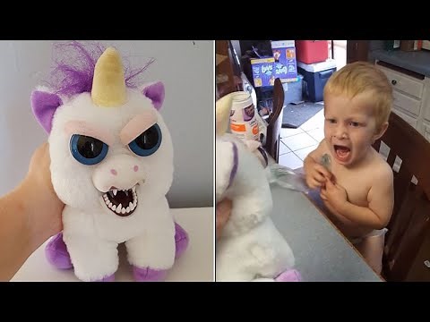 Toddler Freaks Out When Mom Shows Him Evil-Looking Unicorn Toy