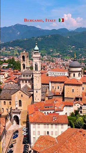 Bergamo, the famous town in Lombardy region, has Città Alta and Città Bassa. #italy #italiangetaway
