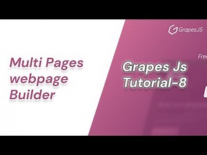 Grapes js Multi pages website Tutorial-8 | Grapes js tutorials | Beginner guide
