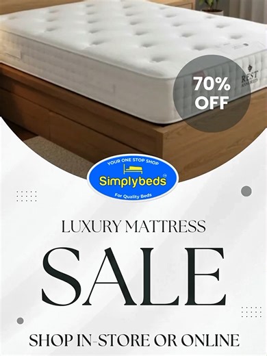 Sale Sale Sale — Up to 70% OFF! Simply Beds has a wide range of Beds and Mattresess, providing you with the comfort and support you need. Find your ideal mattress today, while the sale lasts. Visit our Bed Shop in Harrow today, where comfort meets value. Shop online or in-store 👇 https://simplybedsonline.co.uk/shop/mattresses/luxury-mattress 📞020 8907 9708 📍174-178 Kenton Rd, Harrow HA3 8BL #wintersale #creatorsearchinsights #SimplyBedsHarrow #HarrowBeds #SimplyBedsUK #HarrowHomes #bestsellin