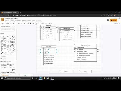 Criação do Design do Banco de Dados exemplo usando Draw.io
