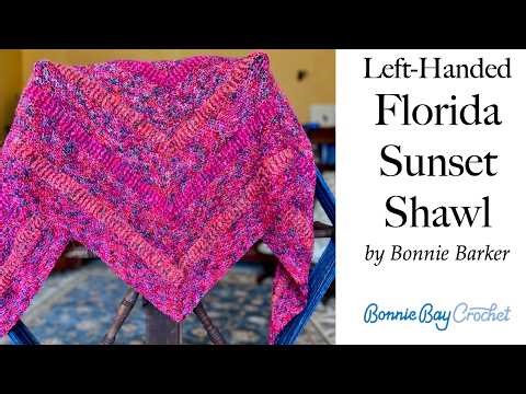 Left Handed Florida Sunset Shawl