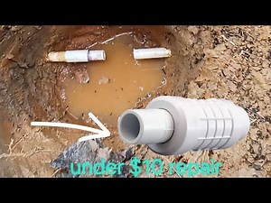 I fixed water main leak for cheap #diy with slide repair coupling #howto
