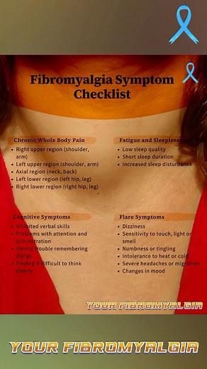 Fibromyalgia Symptoms Checklist #fibromyalgiasymptoms #fibromyalgia #ChronicPain #fibromyalgiaawareness #health #chronicillness #chronicfatigue #pain #fatigue | Fibrowomen.com