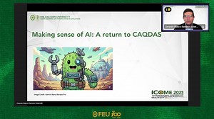 Asian Journal on Perspectives in Education presents ICOME (DAY 2) Plenary: “Qualitative Research in the AI Era: Narratives, Practices, and Possibilities” by Dr. Gerardo Blanco (Boston College, USA) ICOME 2025 is one of the Philippines’ first large-scale, fully online, multiperspective conference dedicated to AI in Education, bringing together leading voices shaping the learning landscape of tomorrow. | Far Eastern University