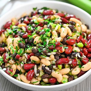 Easy Three Bean Salad (Vegan)