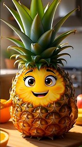 Talking Pineapple AI Video | Cute Pixar-Style 3D Animated Fruit Character