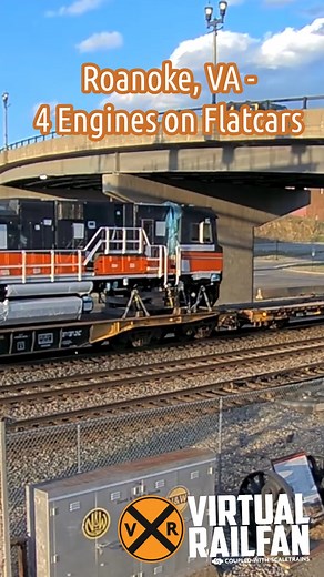 27K views · 652 reactions | Roanoke, VA - 4 NEW ENGINES on Flatcars #roanokevirginia #roanokeva #trainspotting #trains #engines #locomotive #railroads_of_america #railfans_of_instagram #railfans #railroads #norfolksouthern #virtualrailfan | Virtual Railfan | Facebook