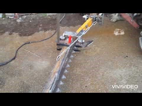 Homemade sickle mower bar part1.Χορτοκοπτικό λεπίδας