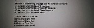Which of the following language does the computer understand?(... | Filo